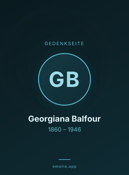 Gedenkportrait von Georgiana Balfour