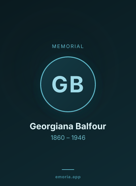 Memorial portrait of Georgiana Balfour