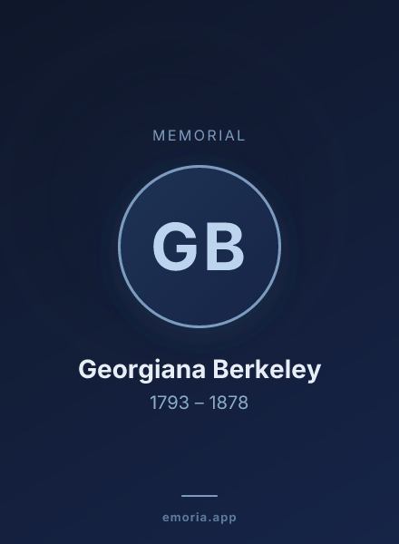 Memorial portrait of Georgiana Berkeley