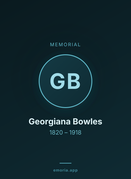 Memorial portrait of Georgiana Bowles