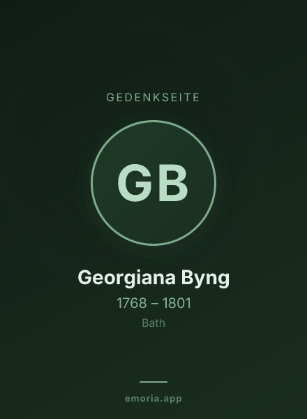 Gedenkportrait von Georgiana Byng