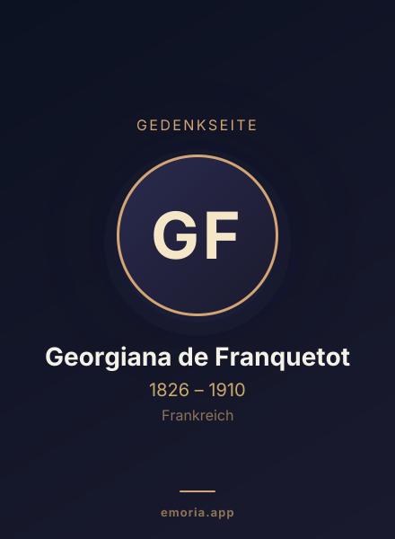 Gedenkportrait von Georgiana de Franquetot
