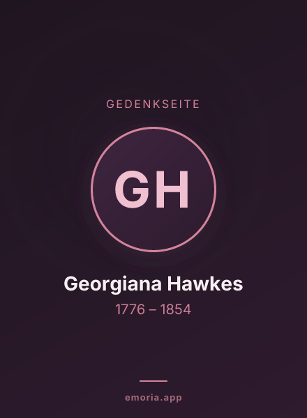 Gedenkportrait von Georgiana Hawkes