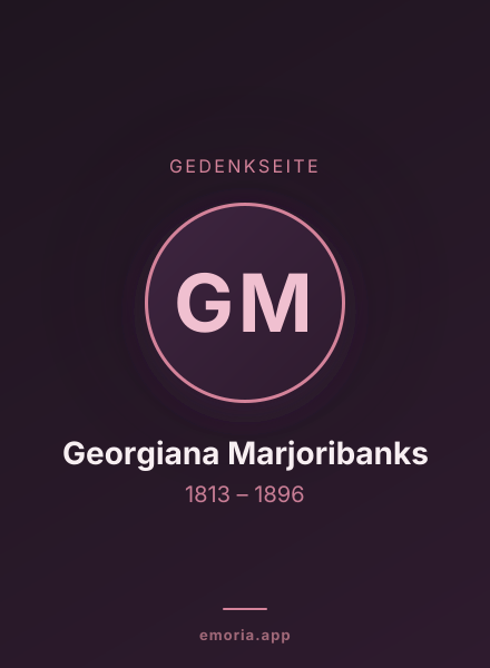 Gedenkportrait von Georgiana Marjoribanks