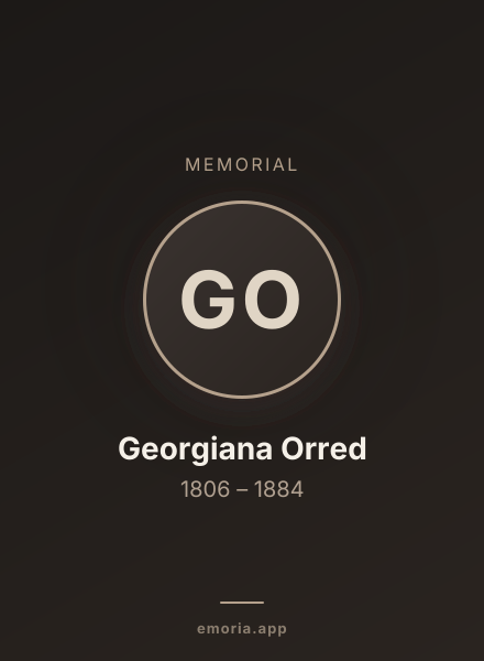 Memorial portrait of Georgiana Orred