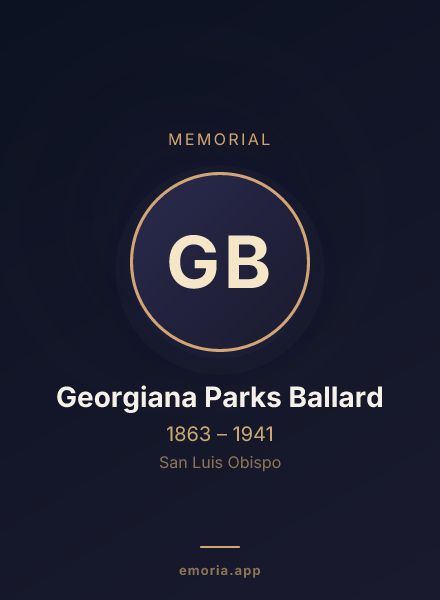Memorial portrait of Georgiana Parks Ballard