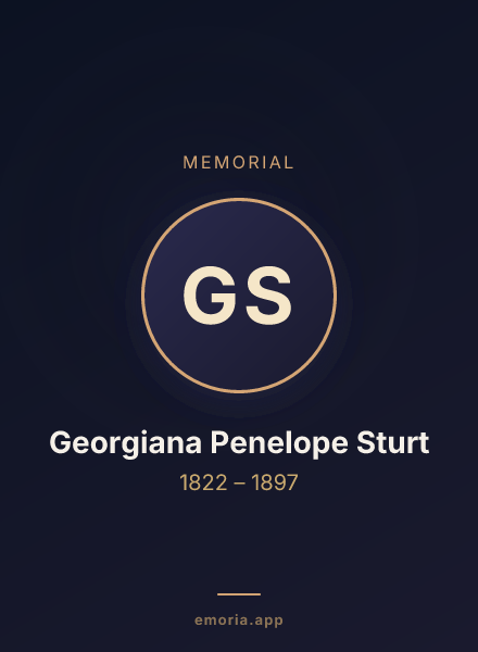 Memorial portrait of Georgiana Penelope Sturt