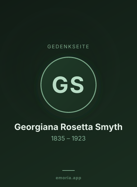 Gedenkportrait von Georgiana Rosetta Smyth