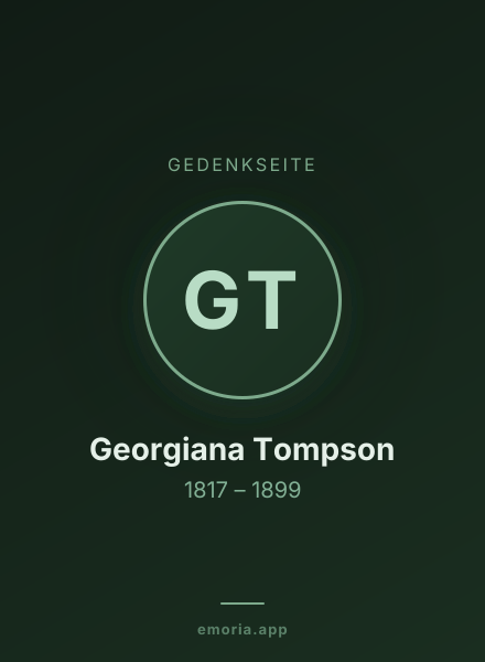 Gedenkportrait von Georgiana Tompson