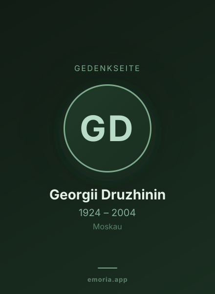 Gedenkportrait von Georgii Druzhinin