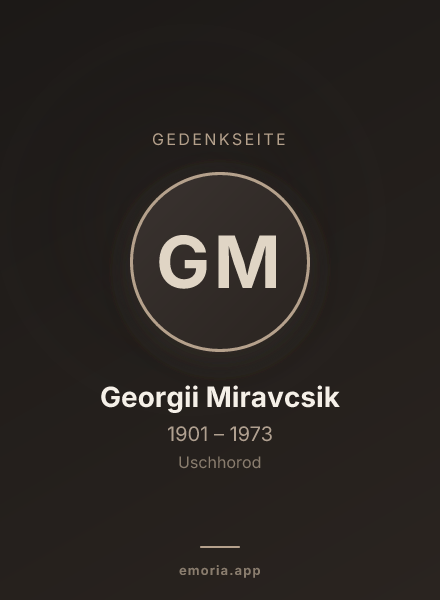 Gedenkportrait von Georgii Miravcsik
