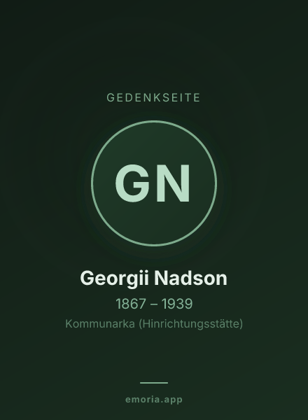 Gedenkportrait von Georgii Nadson