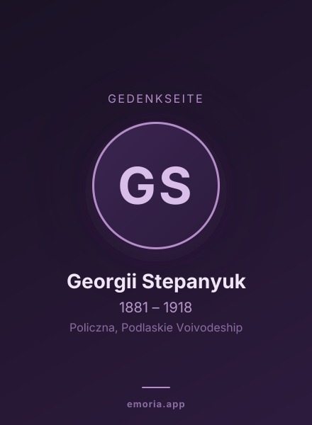 Gedenkportrait von Georgii Stepanyuk