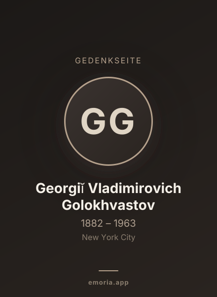 Gedenkportrait von Georgiĭ Vladimirovich Golokhvastov