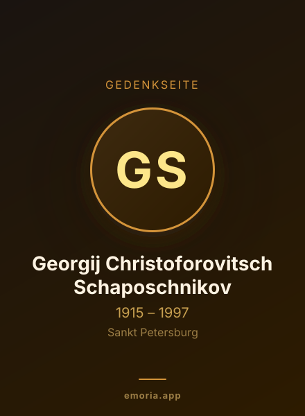Gedenkportrait von Georgij Christoforovitsch Schaposchnikov