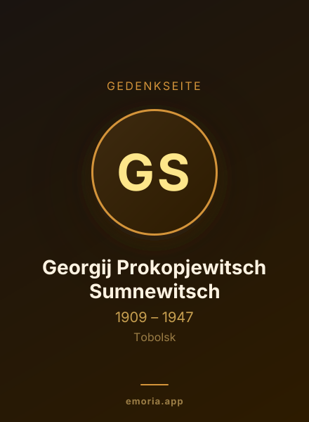 Gedenkportrait von Georgij Prokopjewitsch Sumnewitsch