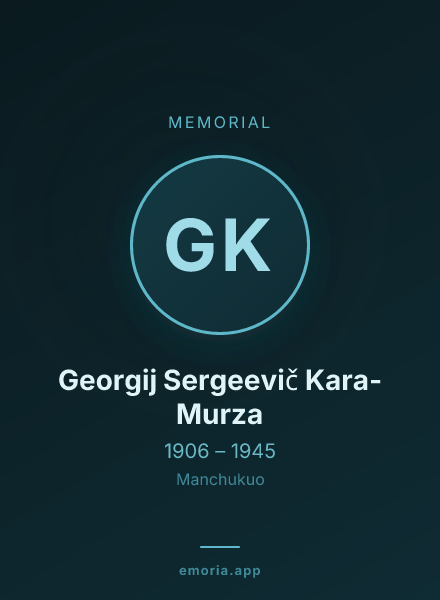 Memorial portrait of Georgij Sergeevič Kara-Murza