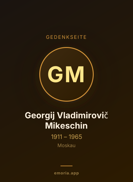 Gedenkportrait von Georgij Vladimirovič Mikeschin