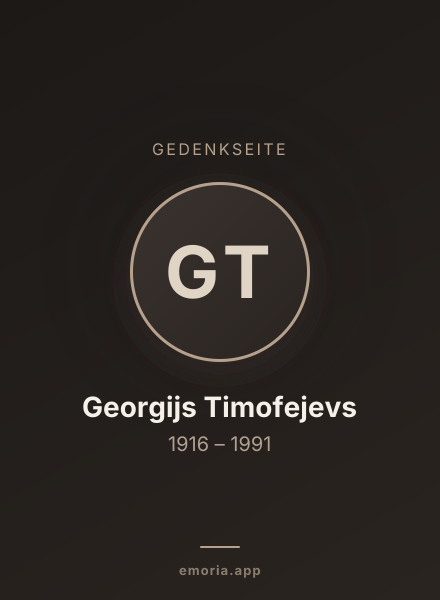 Gedenkportrait von Georgijs Timofejevs