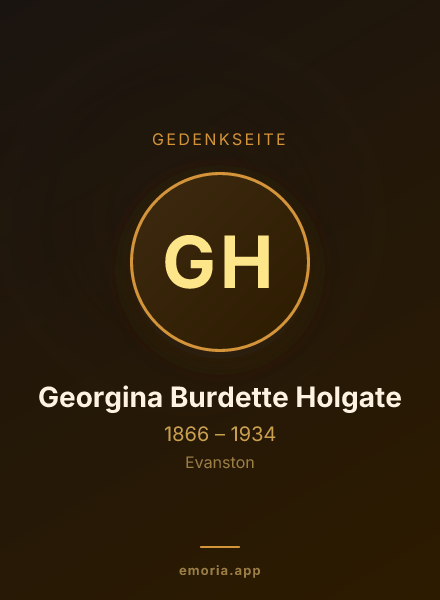 Gedenkportrait von Georgina Burdette Holgate