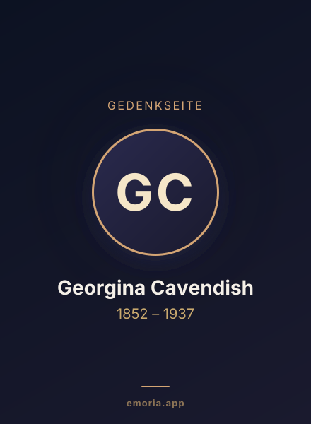 Gedenkportrait von Georgina Cavendish
