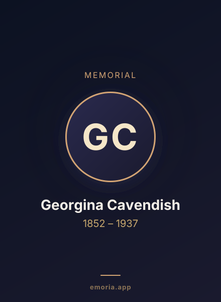 Memorial portrait of Georgina Cavendish