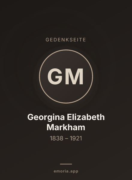 Gedenkportrait von Georgina Elizabeth Markham