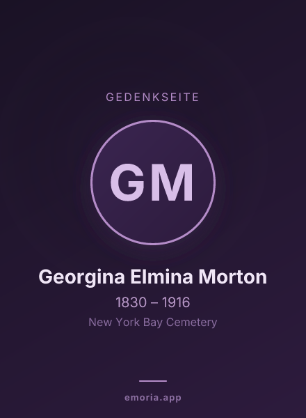 Gedenkportrait von Georgina Elmina Morton