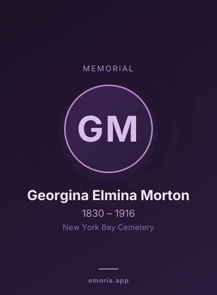 Memorial portrait of Georgina Elmina Morton
