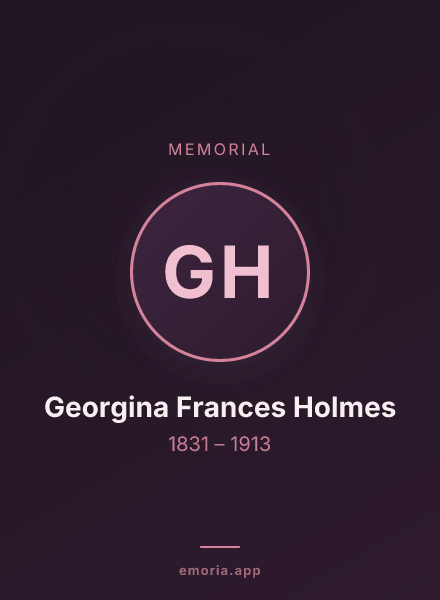 Memorial portrait of Georgina Frances Holmes