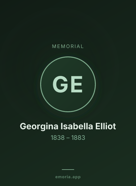 Memorial portrait of Georgina Isabella Elliot