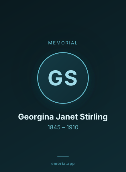 Memorial portrait of Georgina Janet Stirling
