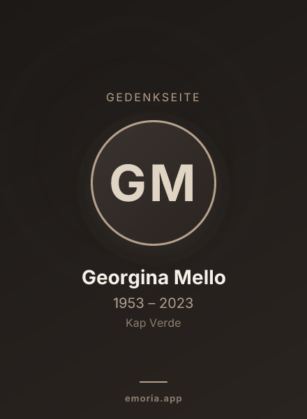 Gedenkportrait von Georgina Mello