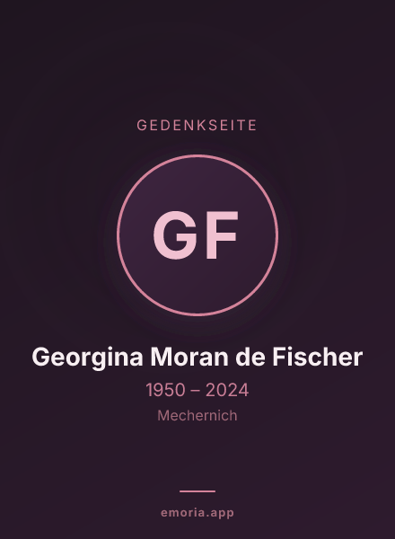 Gedenkportrait von Georgina Moran de Fischer