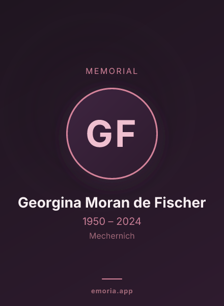Memorial portrait of Georgina Moran de Fischer