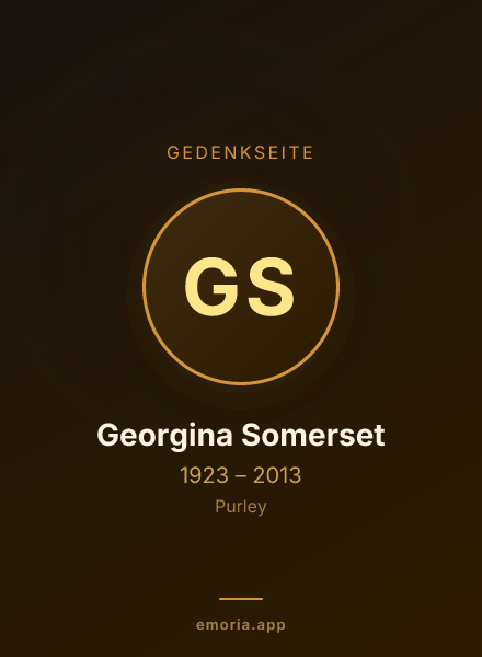 Gedenkportrait von Georgina Somerset