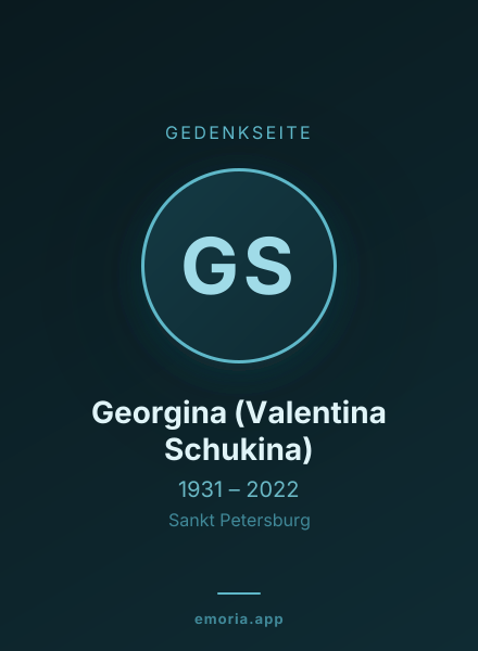 Gedenkportrait von Georgina (Valentina Schukina)