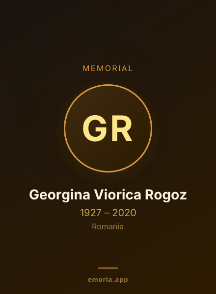 Memorial portrait of Georgina Viorica Rogoz