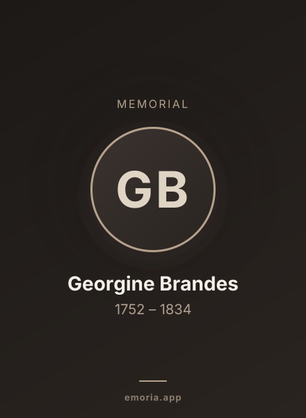 Memorial portrait of Georgine Brandes