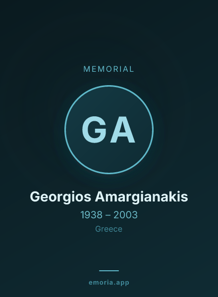 Memorial portrait of Georgios Amargianakis
