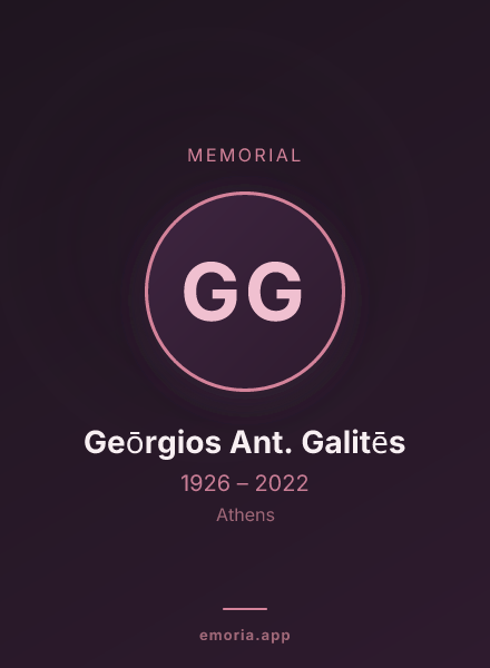 Memorial portrait of Geōrgios Ant. Galitēs