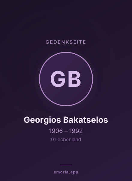Gedenkportrait von Georgios Bakatselos
