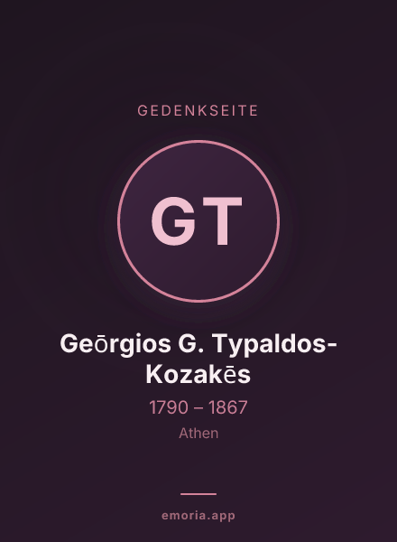 Gedenkportrait von Geōrgios G. Typaldos-Kozakēs