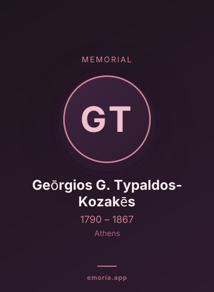 Memorial portrait of Geōrgios G. Typaldos-Kozakēs