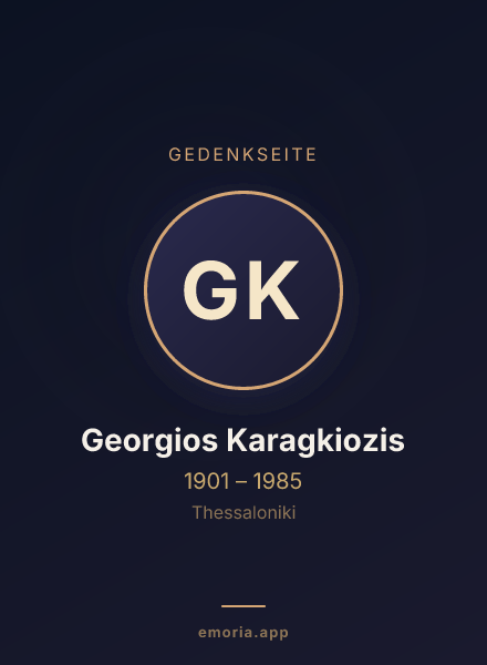 Gedenkportrait von Georgios Karagkiozis