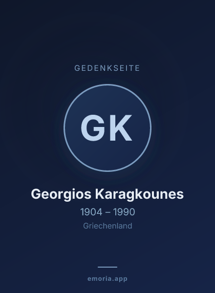 Gedenkportrait von Georgios Karagkounes