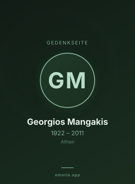 Gedenkportrait von Georgios Mangakis