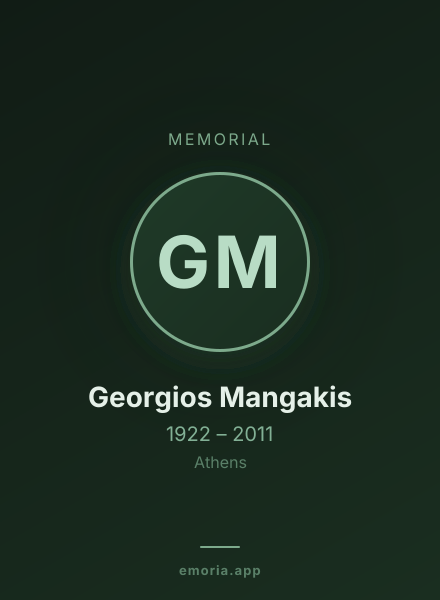 Memorial portrait of Georgios Mangakis