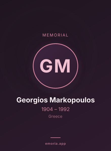 Memorial portrait of Georgios Markopoulos