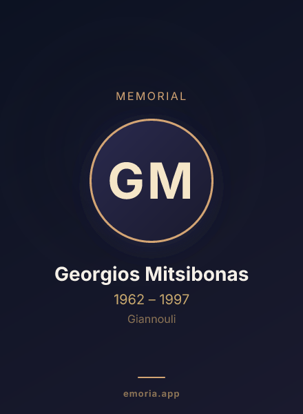 Memorial portrait of Georgios Mitsibonas